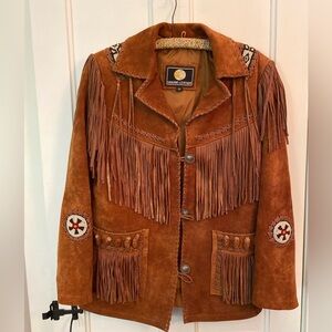 Western Women’s Suede Leather Fringe Jacket